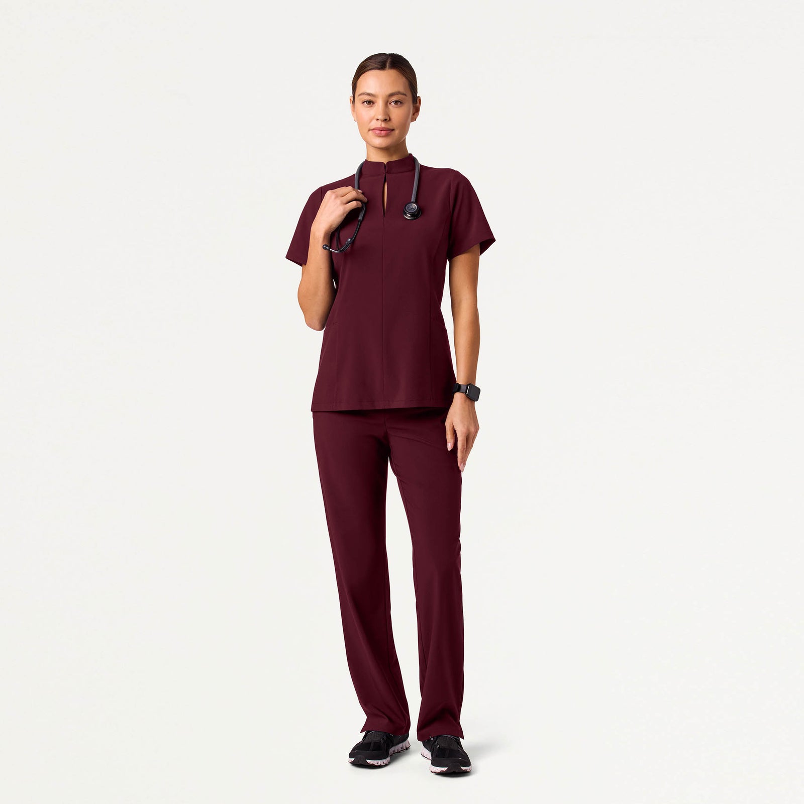 Cam 5-Pocket Scrub Pant - Burgundy